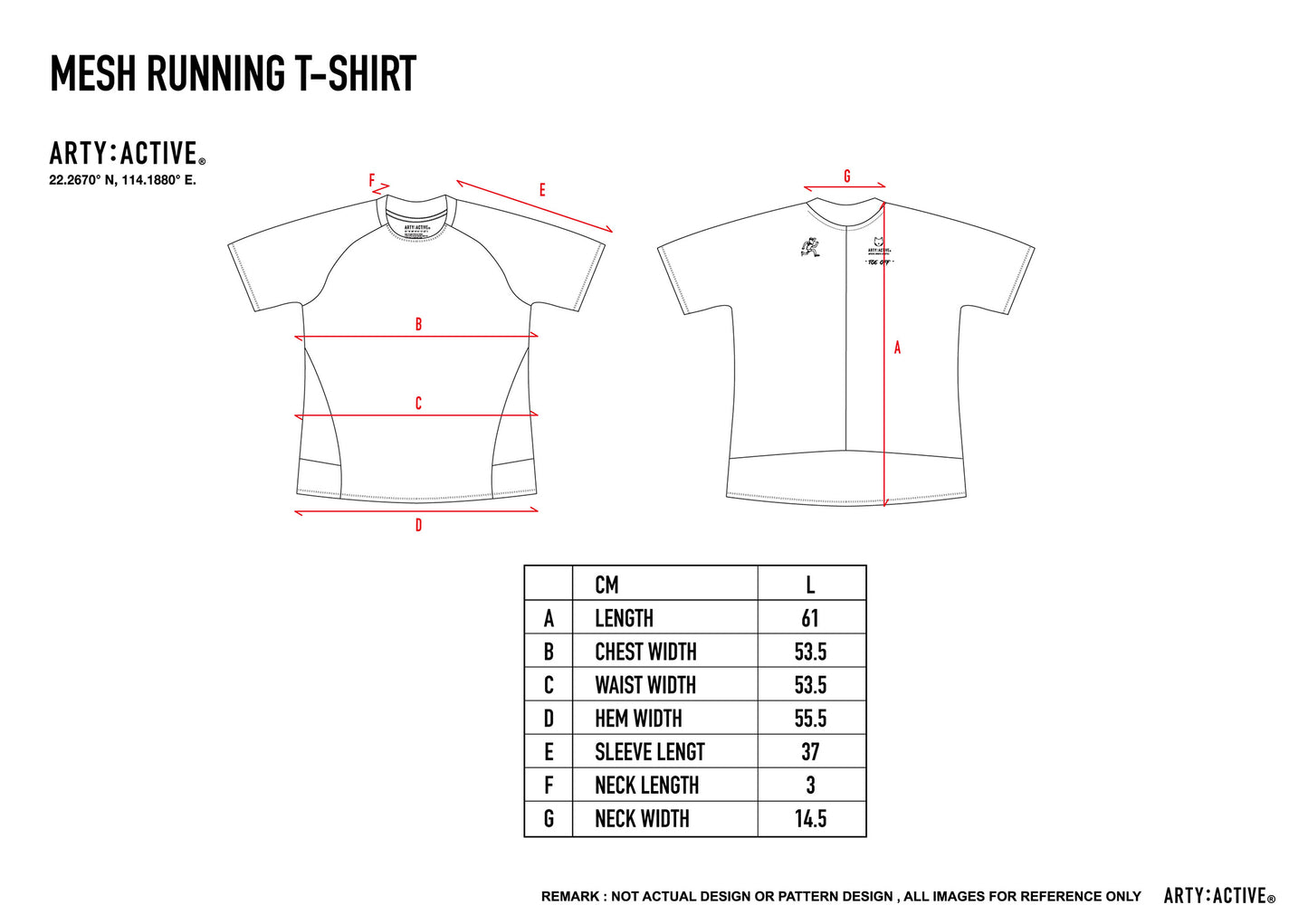 " All day run " Technical Mesh Short Sleeve T-Shirt / Unisex