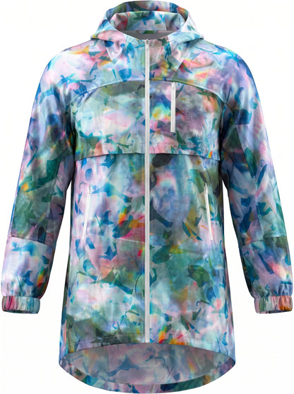 " Reflection Landscape " Long Windbreaker / Unisex