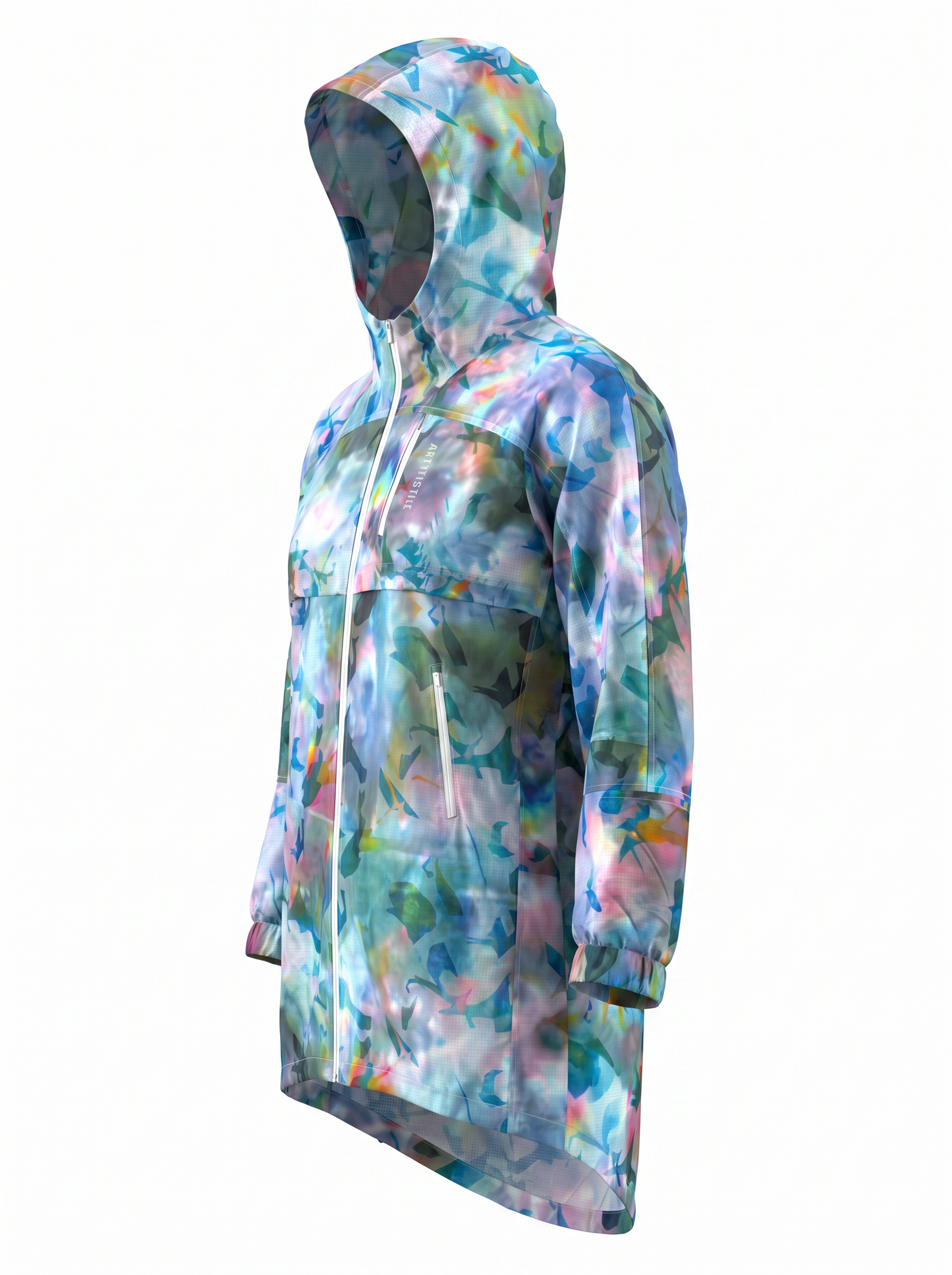 " Reflection Landscape " Long Windbreaker / Unisex
