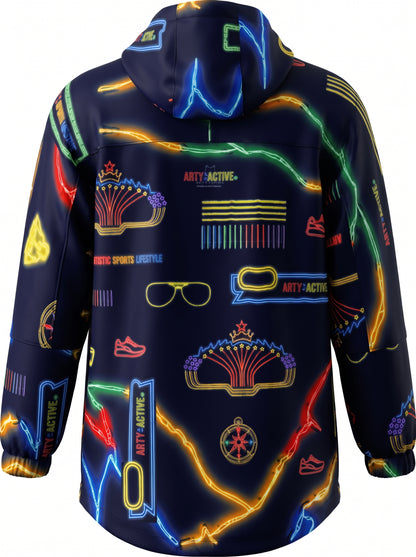 "Neon Light" Long Windbreaker  / Unisex
