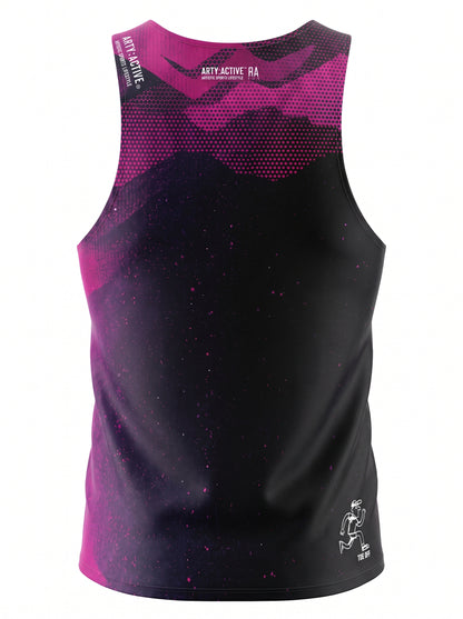 Dark Gradient Race Tank Top