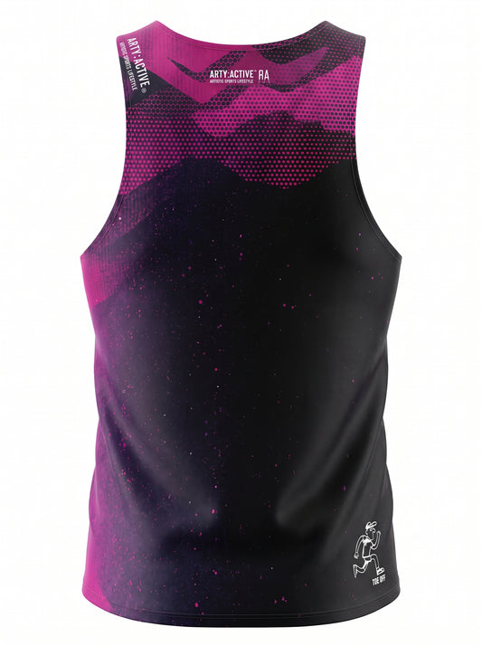 Dark Gradient Race Tank Top