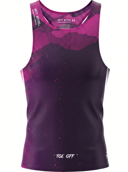 Dark Gradient Race Tank Top