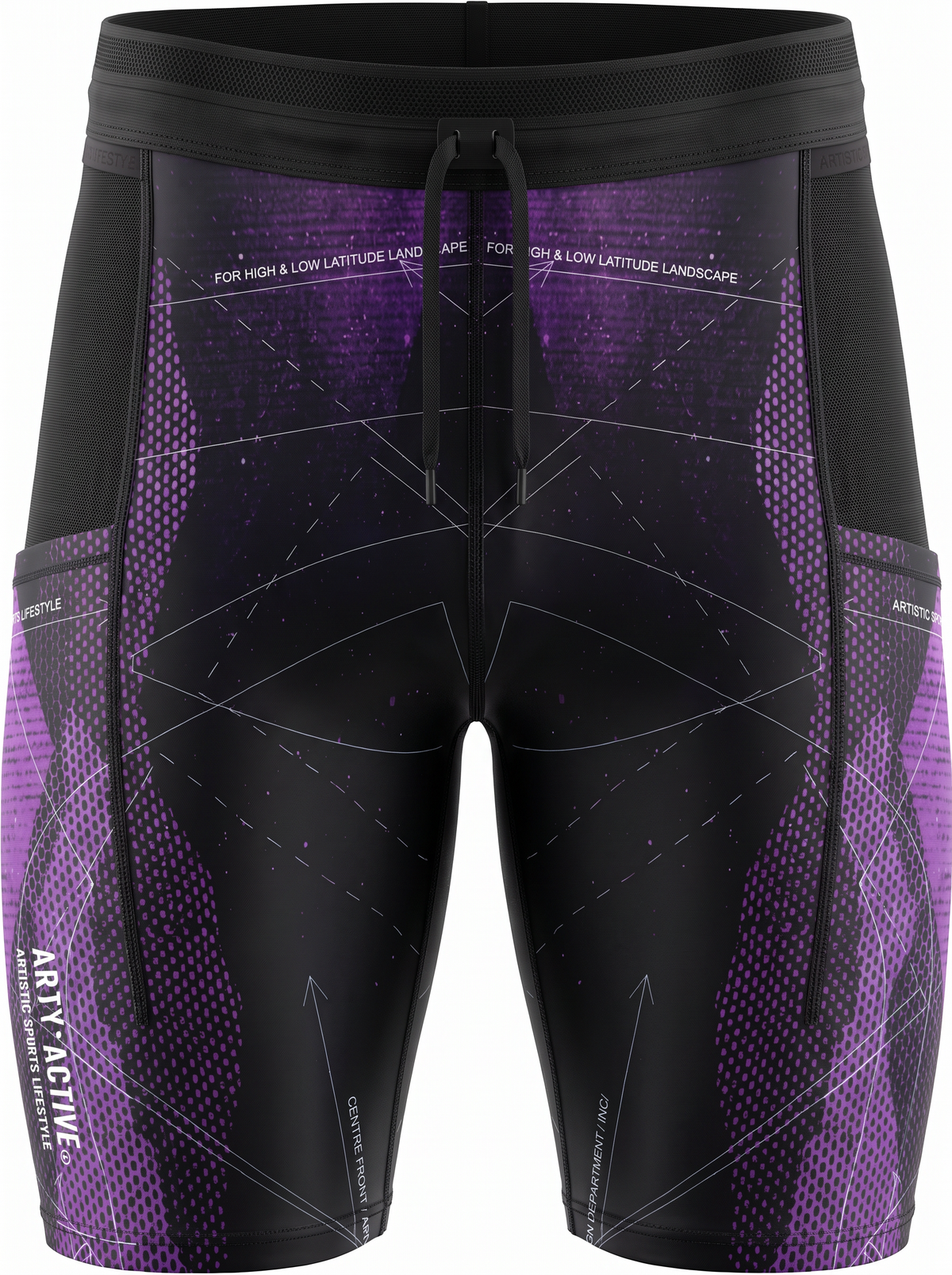 Digital Purple Technical Compression Running Tight /  Unisex