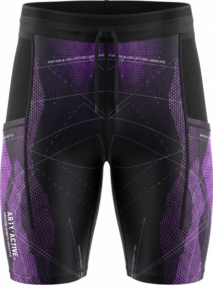 Digital Purple Technical Compression Running Tight /  Unisex
