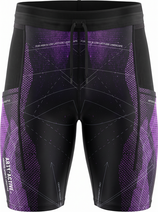 Digital Purple Technical Compression Running Tight /  Unisex