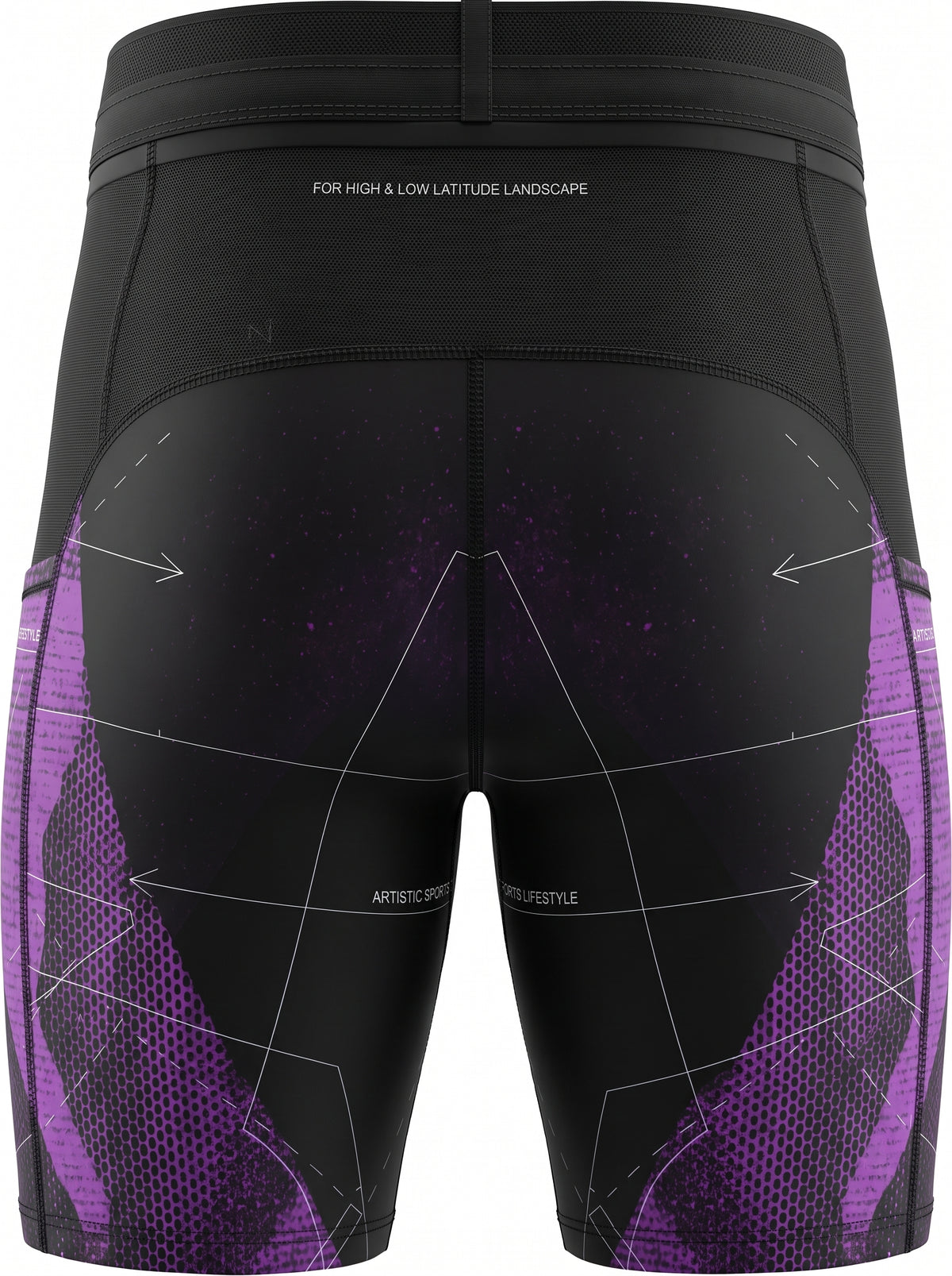 Digital Purple Technical Compression Running Tight /  Unisex