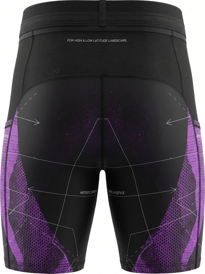 Digital Purple Technical Compression Running Tight /  Unisex