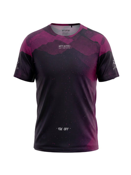 Purple Mesh Technical RUNNING T-Shirt