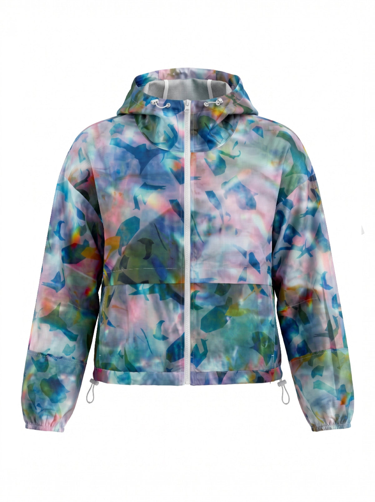 " Reflection Landscape " Cropped Windbreaker / Women/ PRE-ORDER
