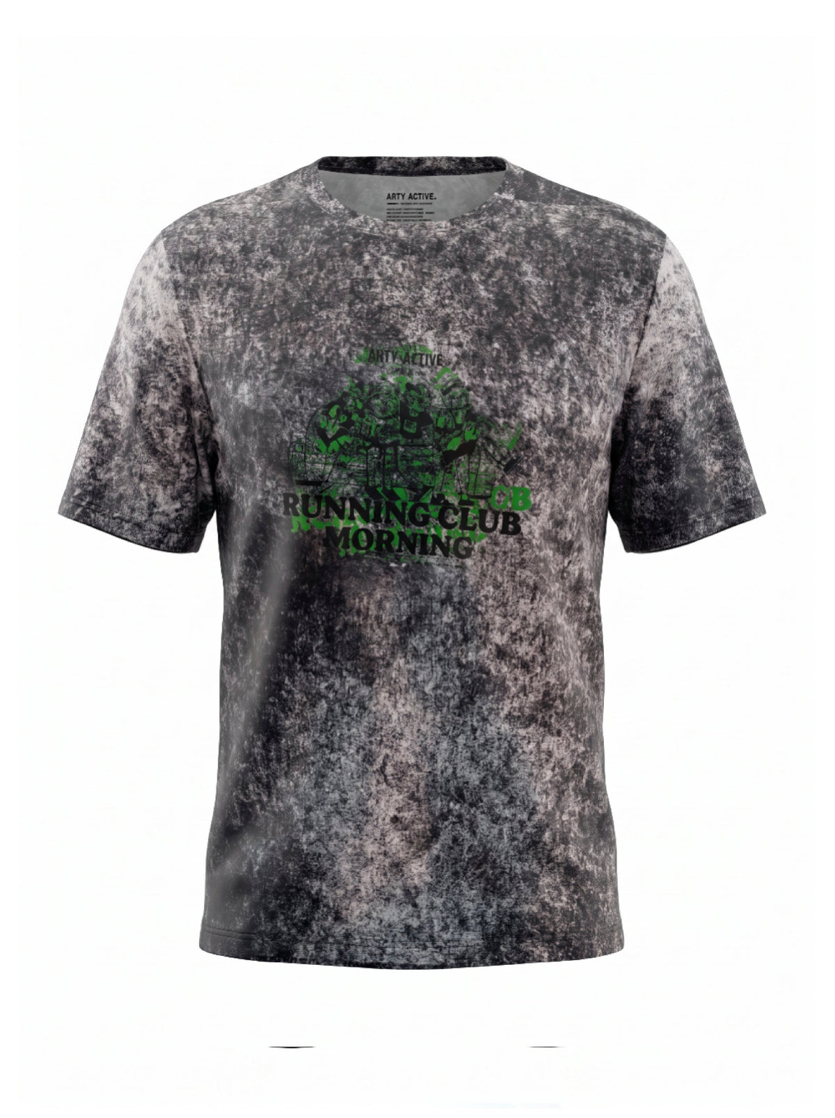 Arty Active Urban Running Graphic Acid-Wash T-Shirt/ PRE-ORDER