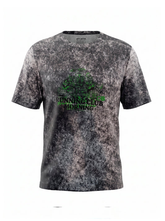 Arty Active Urban Running Graphic Acid-Wash T-Shirt/ PRE-ORDER