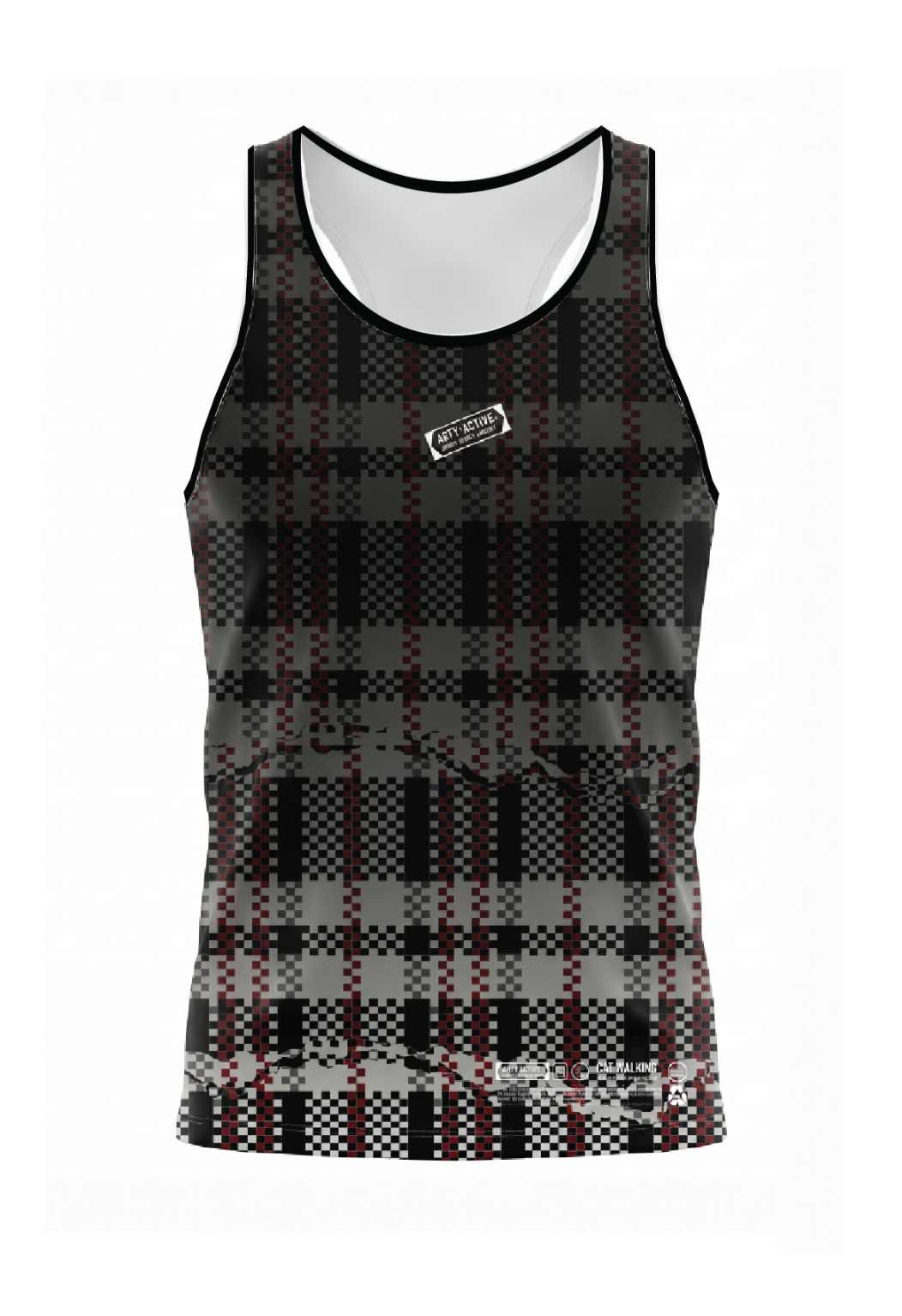 ARTY:ACTIVE X ZISHI COLLEGE PARTNER MENS TANK (RED)