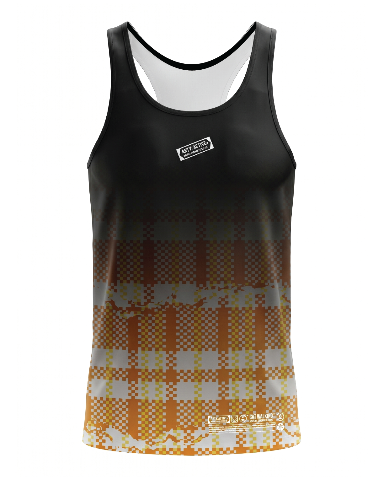 ARTY: ACTIVE X ZISHI COLLEGE PARTNER MENS TANK (YELLOW)