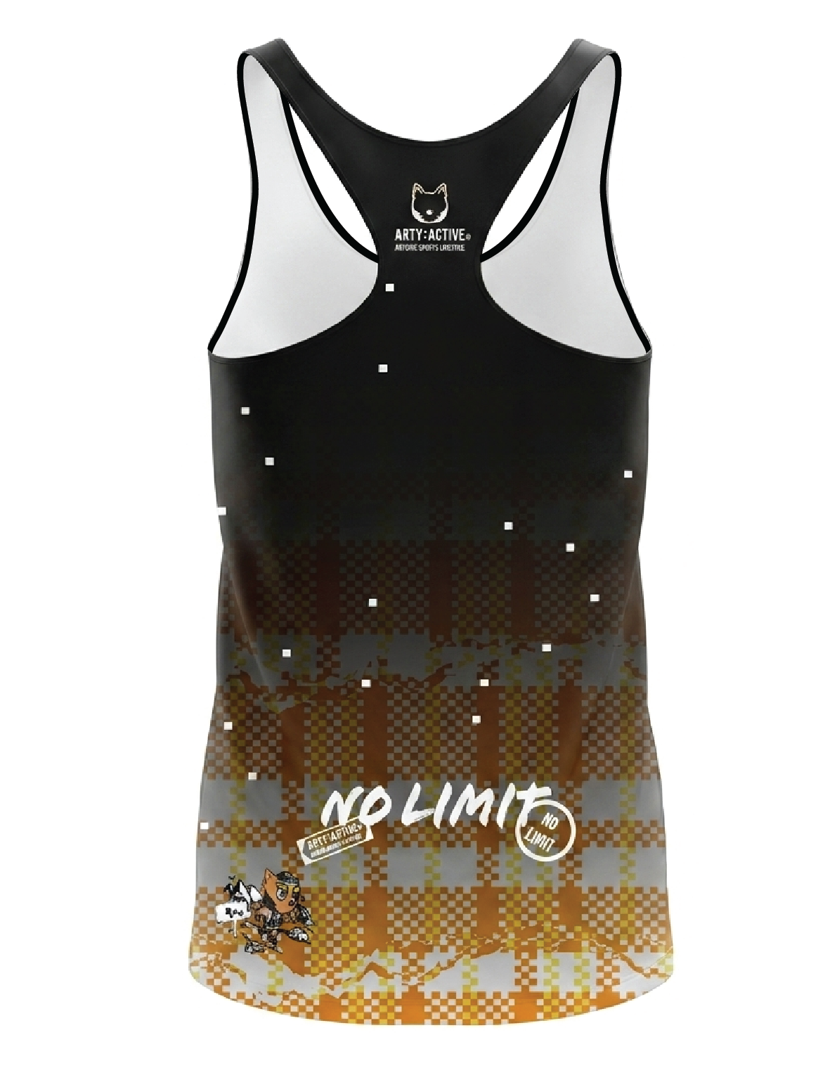 ARTY: ACTIVE X ZISHI COLLEGE PARTNER MENS TANK (YELLOW)