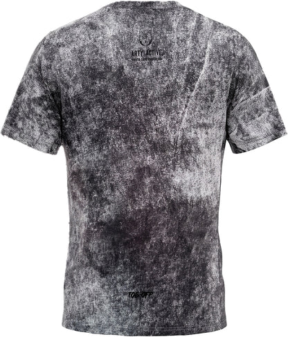 Arty Active Urban Running Graphic Acid-Wash T-Shirt
