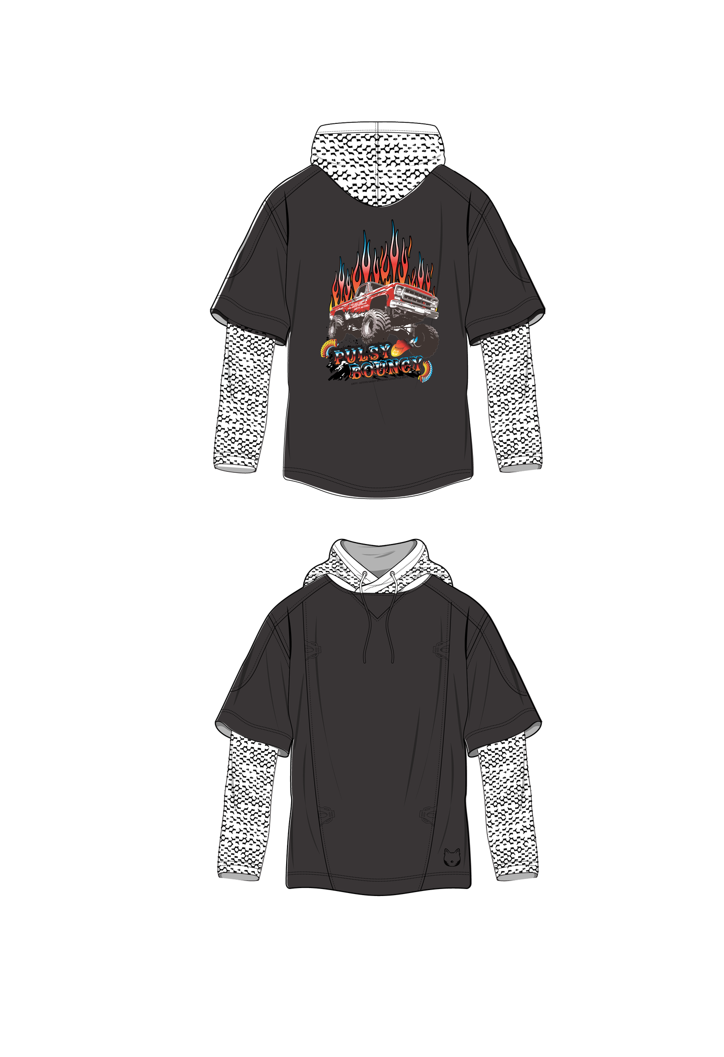PULSY BOUNCY STAGE LAYERED HOODIE