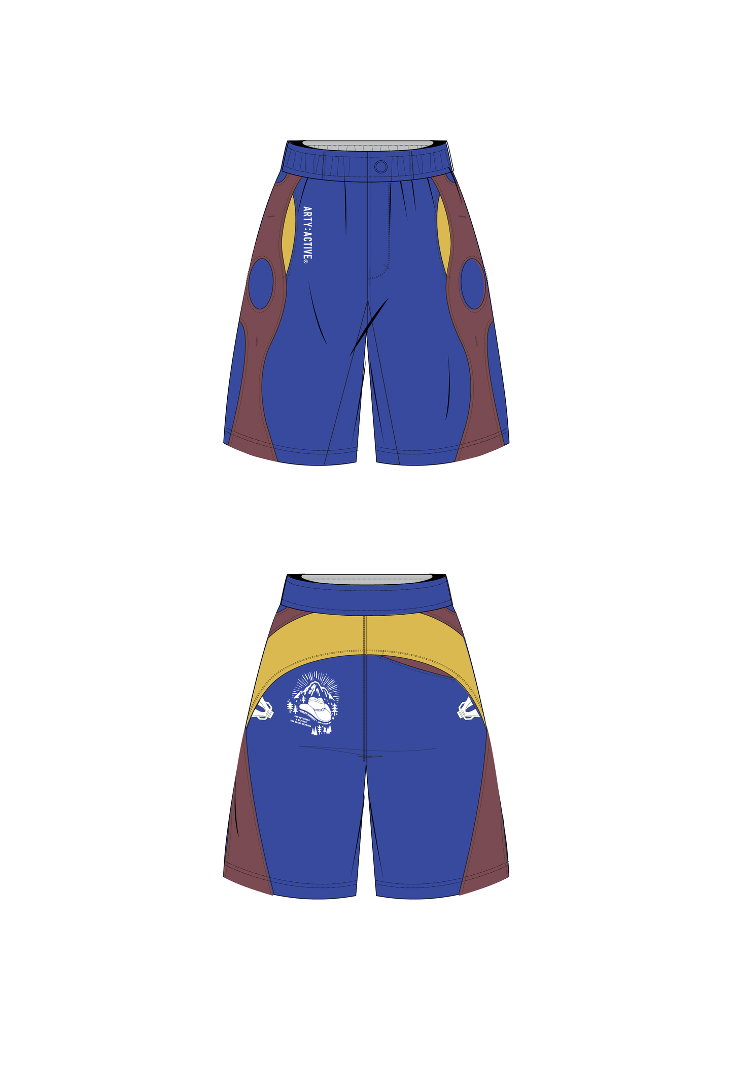 PULSY BOUNCY STAGE COLOR-BLOCKED SHORTS