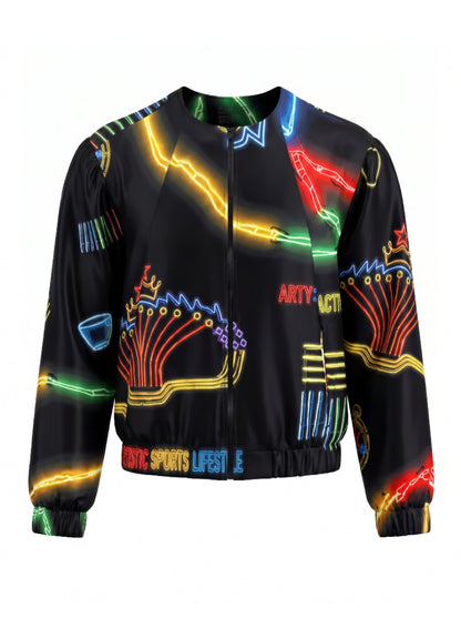 Neon Glow Windbreaker Jacket/ PRE-ORDER