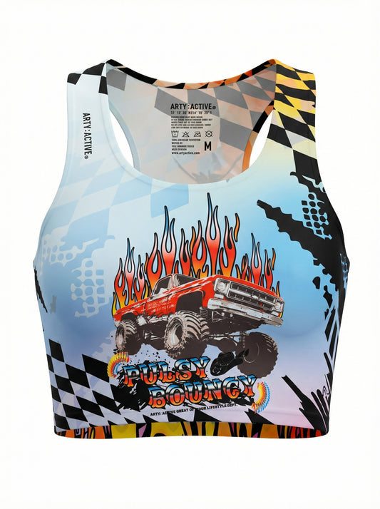[SS26 READY STOCK] MONSTER FLAME Race Crop Top