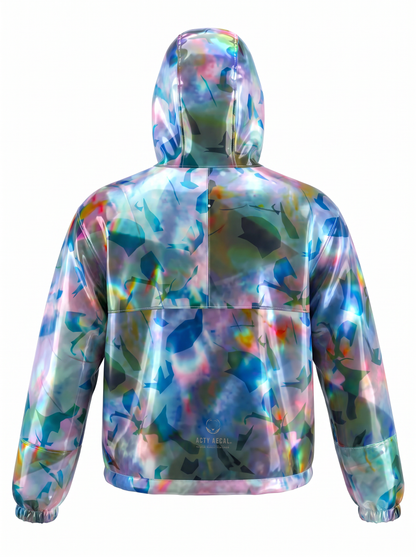 " Reflection Landscape " Cropped Windbreaker / Women