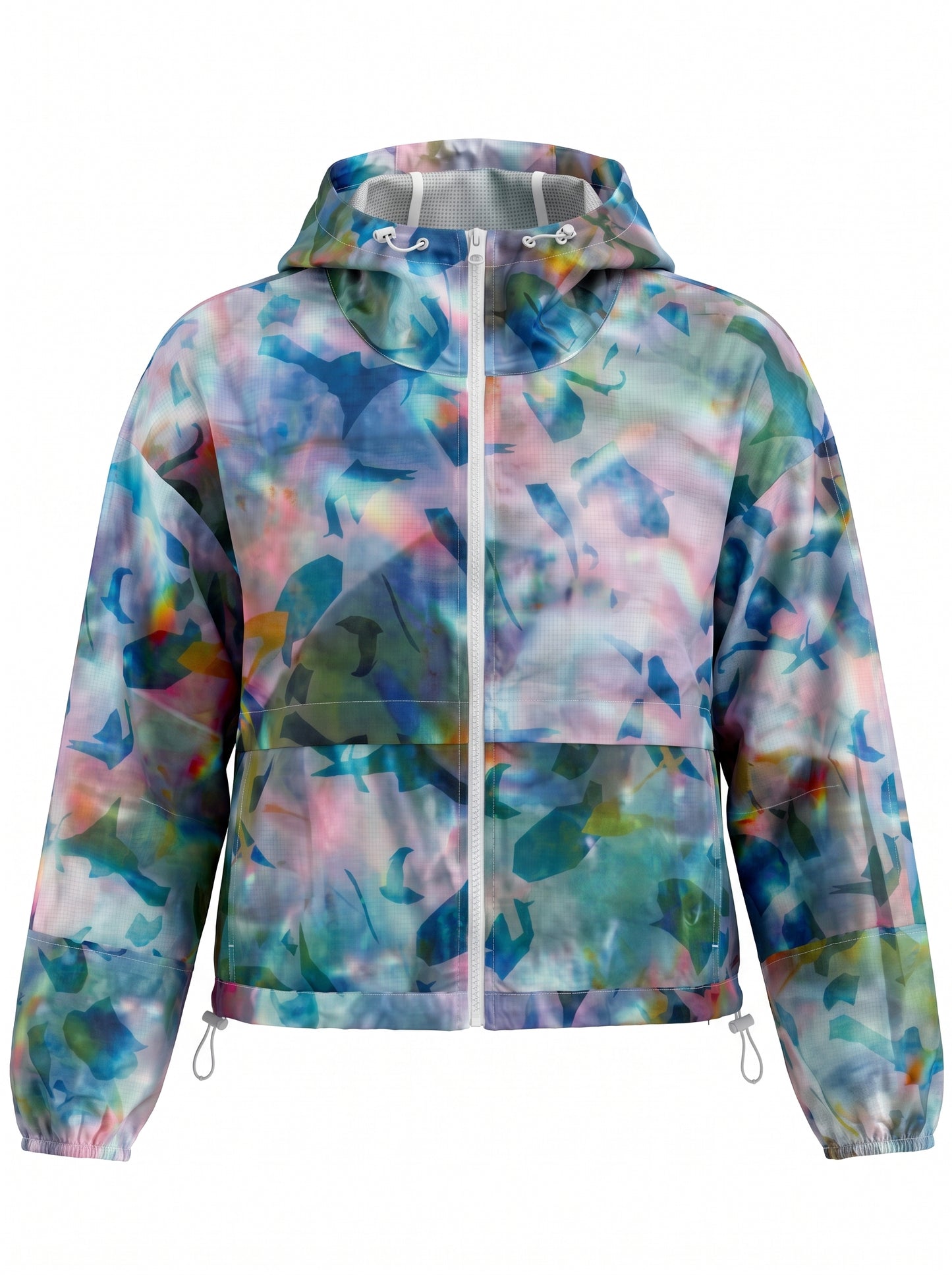 " Reflection Landscape " Cropped Windbreaker / Women