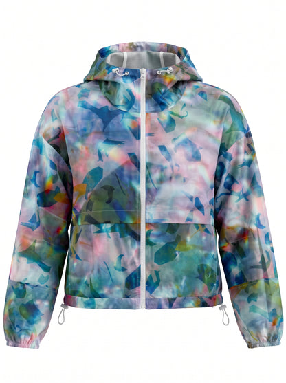 " Reflection Landscape " Cropped Windbreaker / Women