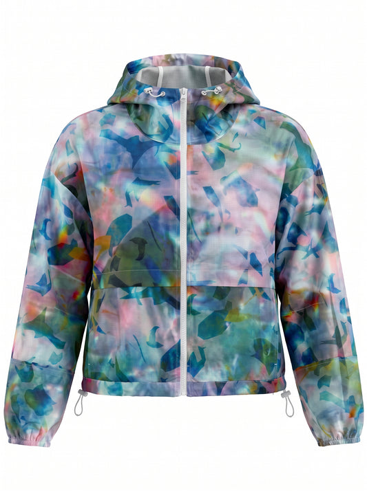 " Reflection Landscape " Cropped Windbreaker / Women